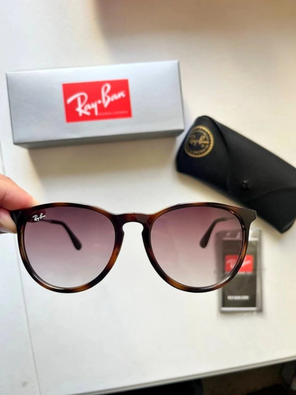 Ray-Ban Erika Classic Tortoise Gradient Brown Sunglasses